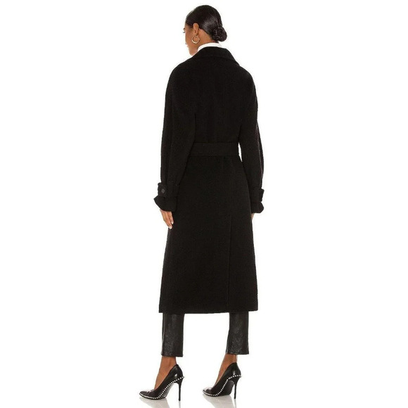 MSGM Wool Trench Coat in Black 42 Medium New long Jacket - Picture 2 of 10